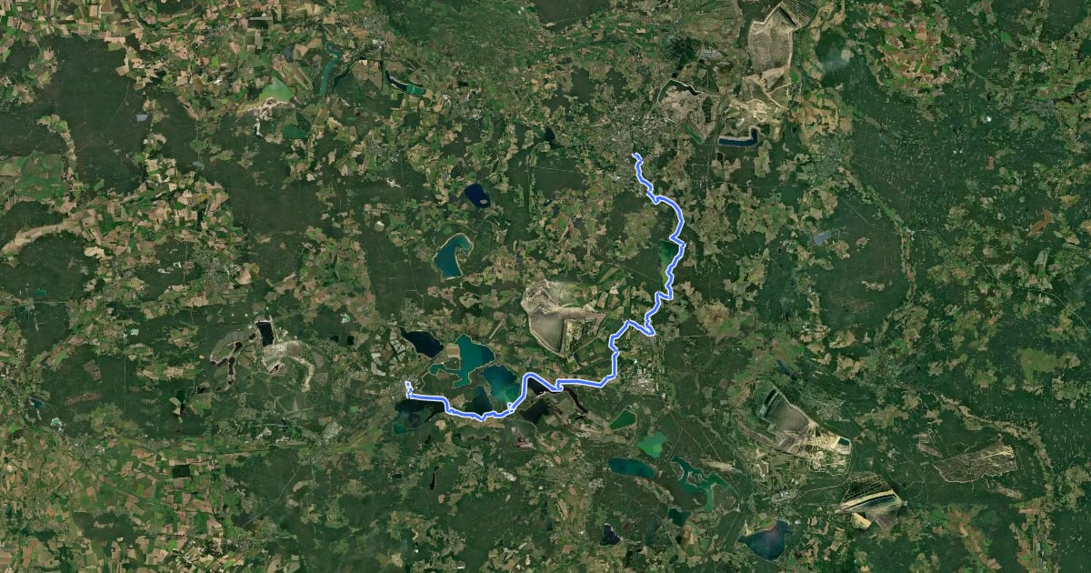 Маршрут Tour Brandenburg 13 на спутниковом снимке