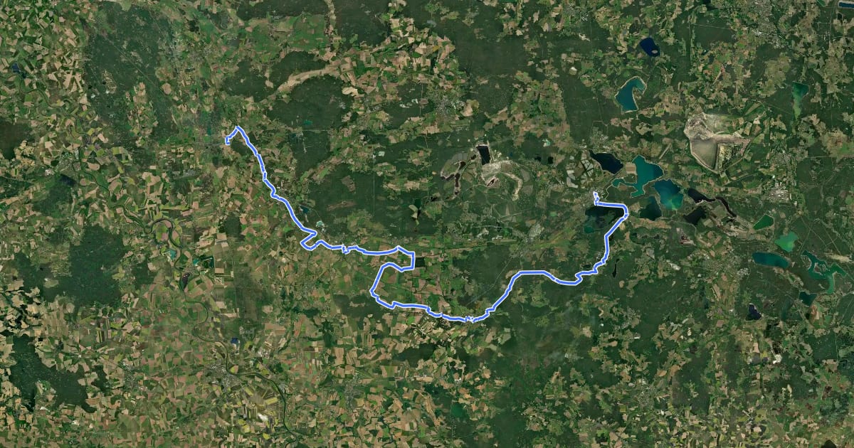 Маршрут Tour Brandenburg 14 на спутниковом снимке