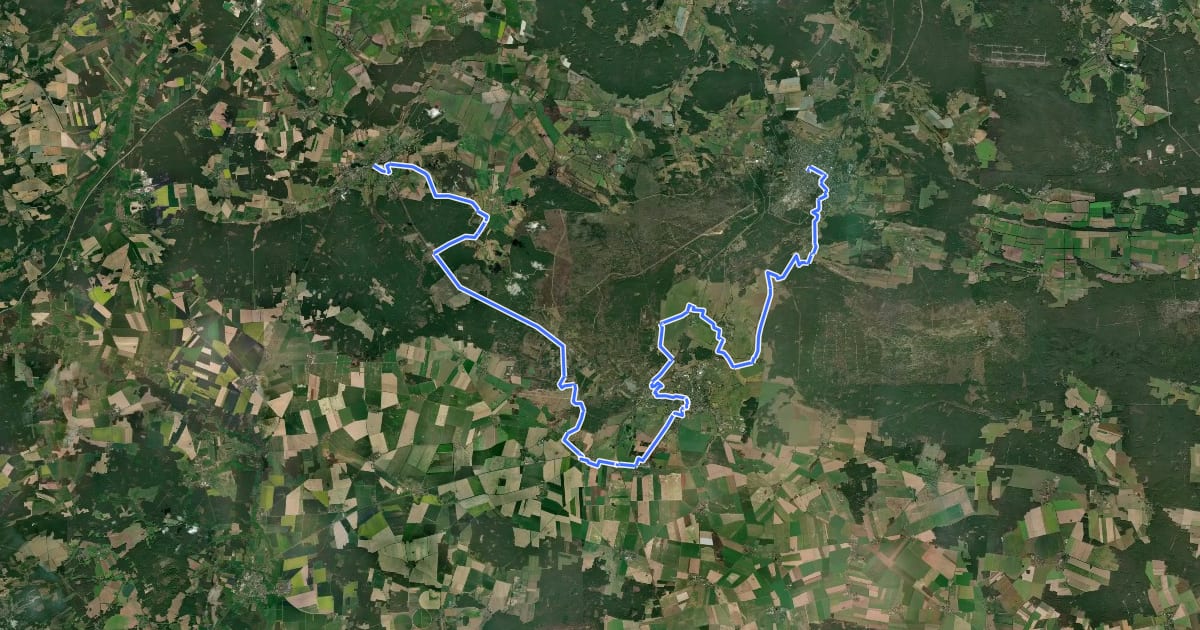 Маршрут Tour Brandenburg 16 на спутниковом снимке