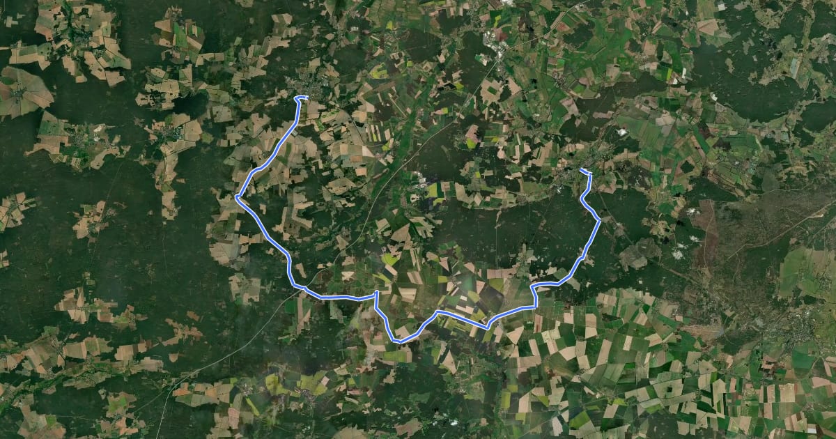 Маршрут Tour Brandenburg 17 на спутниковом снимке