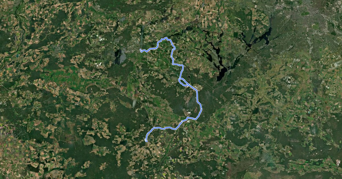 Маршрут Tour Brandenburg 18 на спутниковом снимке