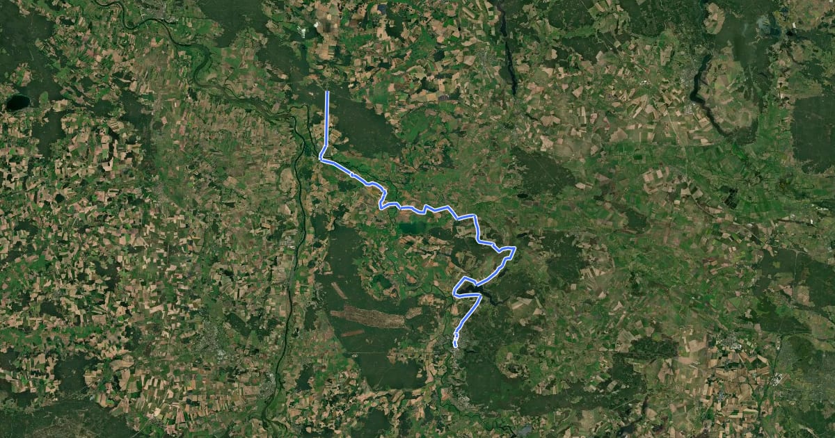 Маршрут Tour Brandenburg 2 на спутниковом снимке