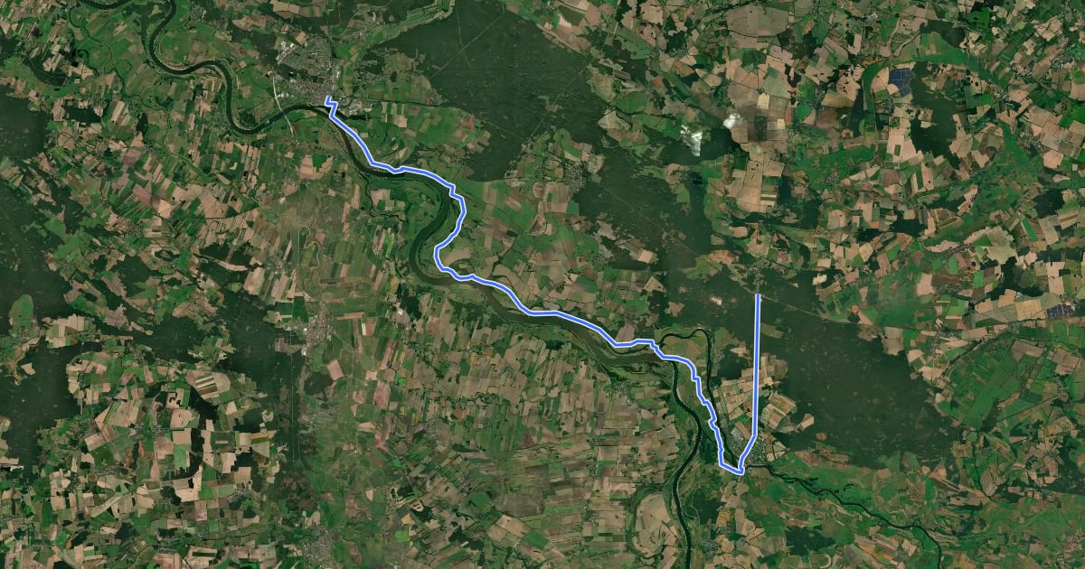 Маршрут Tour Brandenburg 3 на спутниковом снимке