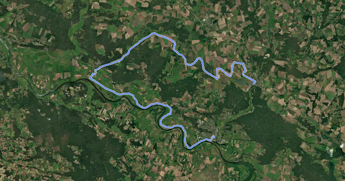 Маршрут Tour Brandenburg 4 на спутниковом снимке