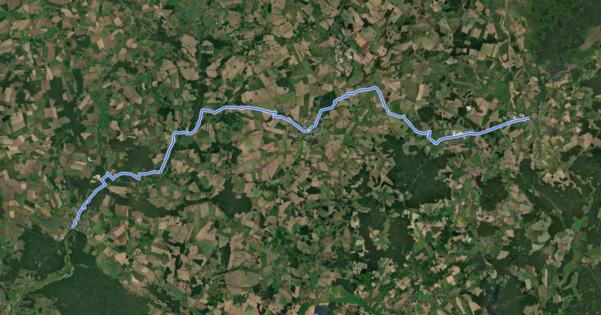Маршрут Tour Brandenburg 5 на спутниковом снимке