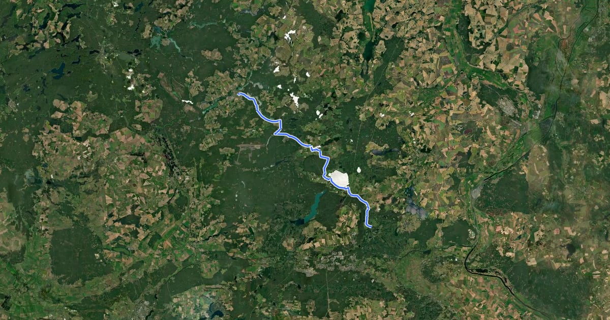 Маршрут Tour Brandenburg 8 на спутниковом снимке