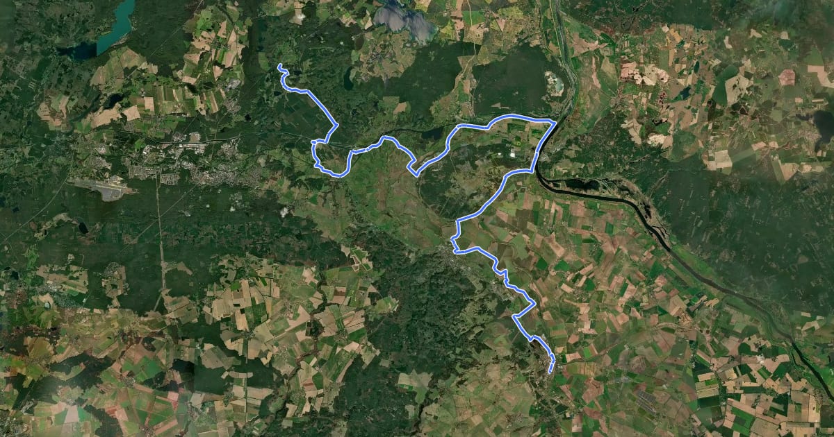 Маршрут Tour Brandenburg 9 на спутниковом снимке