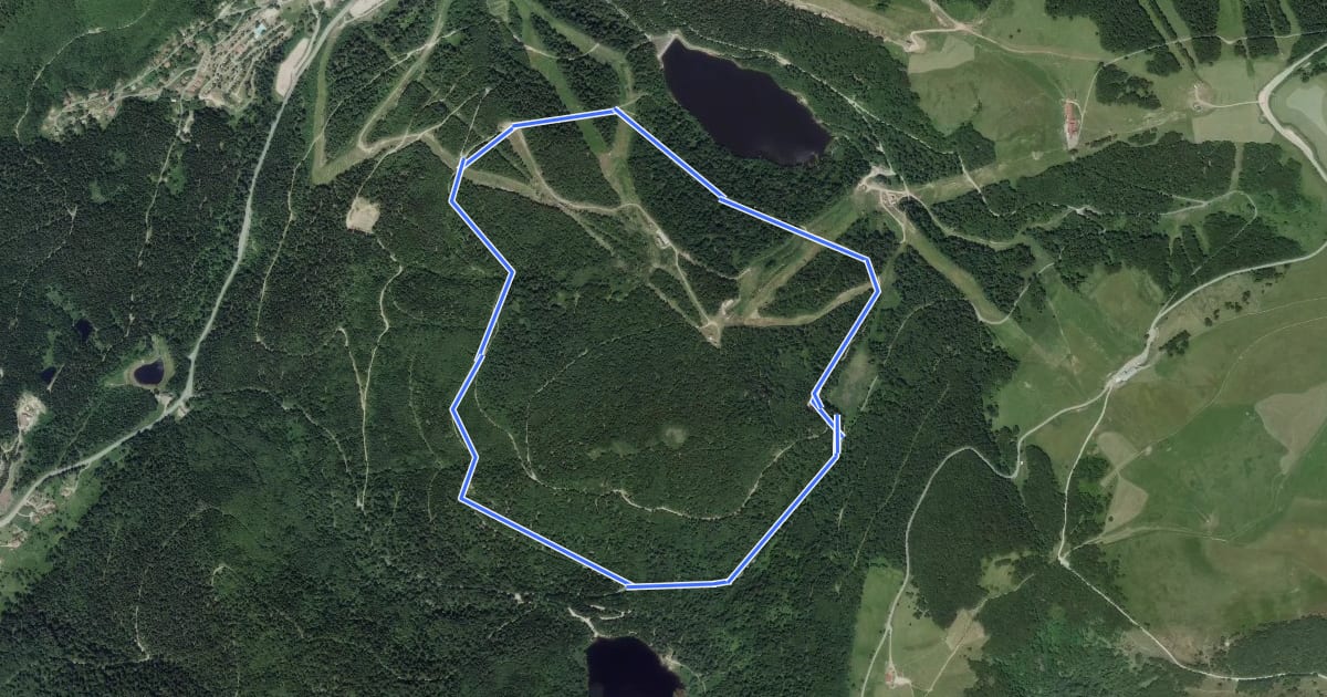 Маршрут Tour d’Artimont на спутниковом снимке