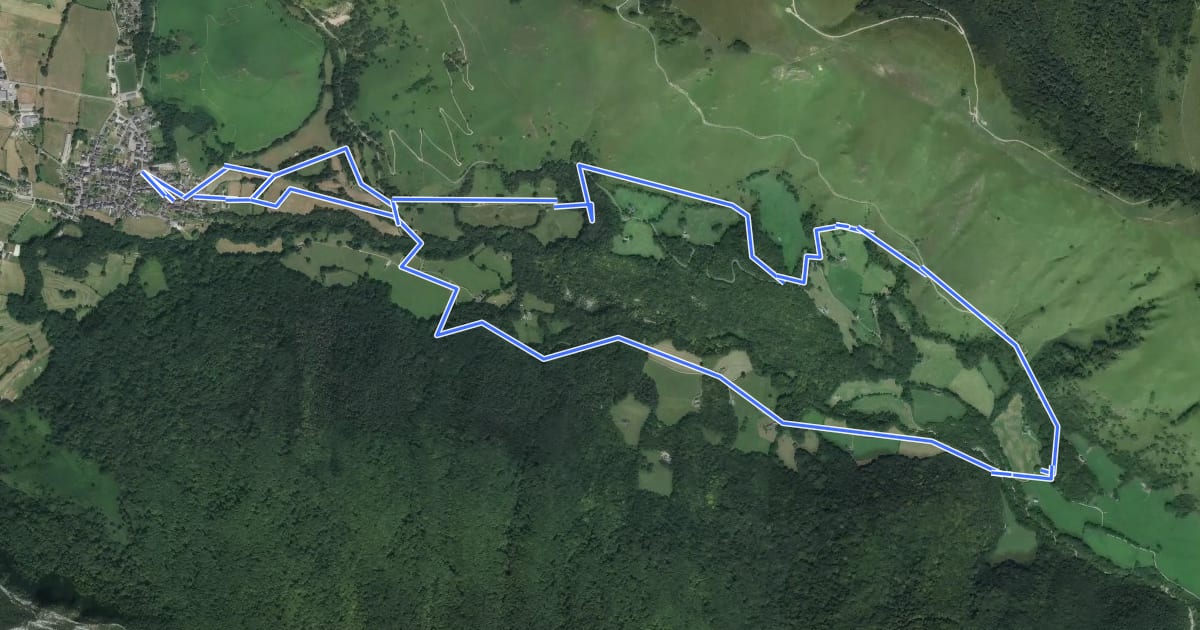 Маршрут Tour d'Aulet VTT asp29 на спутниковом снимке