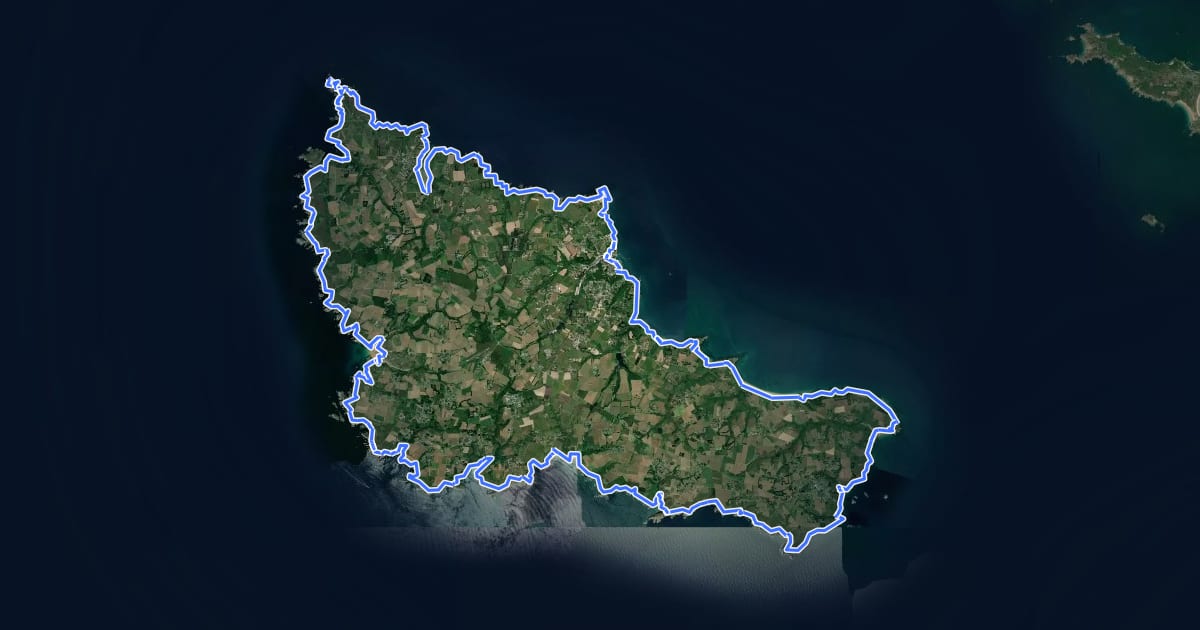 Маршрут Tour de Belle-Île-en-Mer на спутниковом снимке