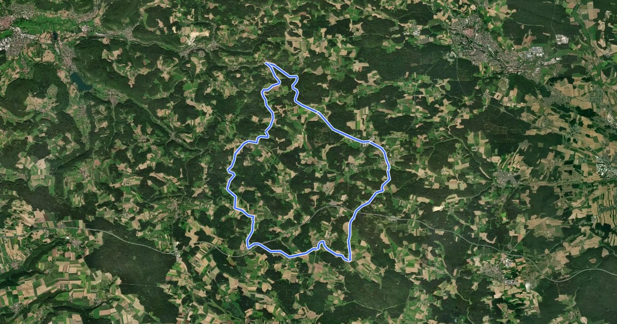 Маршрут Tour de Birgland на спутниковом снимке