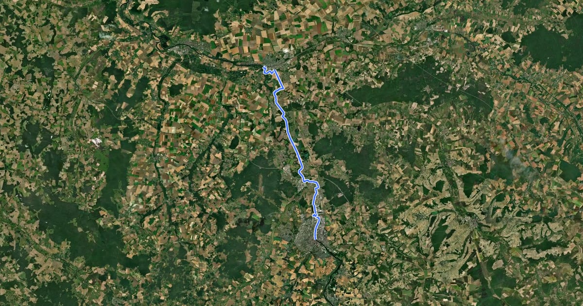 Маршрут Tour de Bourgogne à Vélo (Migennes - Auxerre) на спутниковом снимке