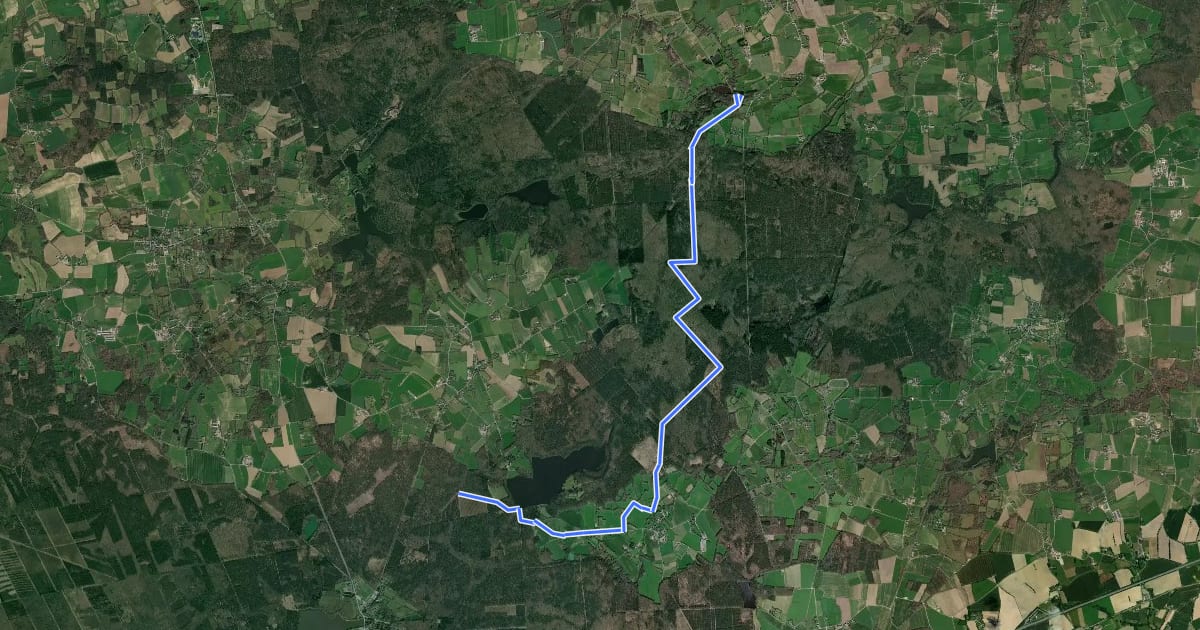 Маршрут Tour de Brocéliande, variante 7 Chemins - Marette на спутниковом снимке