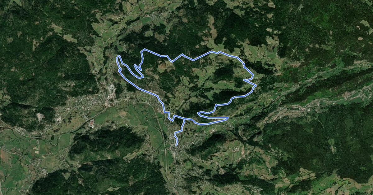 Маршрут Tour de Chèvre-Roche et Moyenmont на спутниковом снимке
