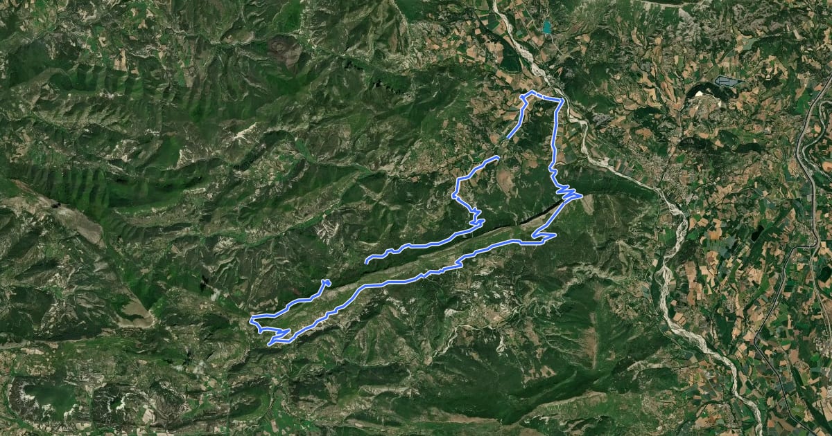 Маршрут Tour de Chabre на спутниковом снимке