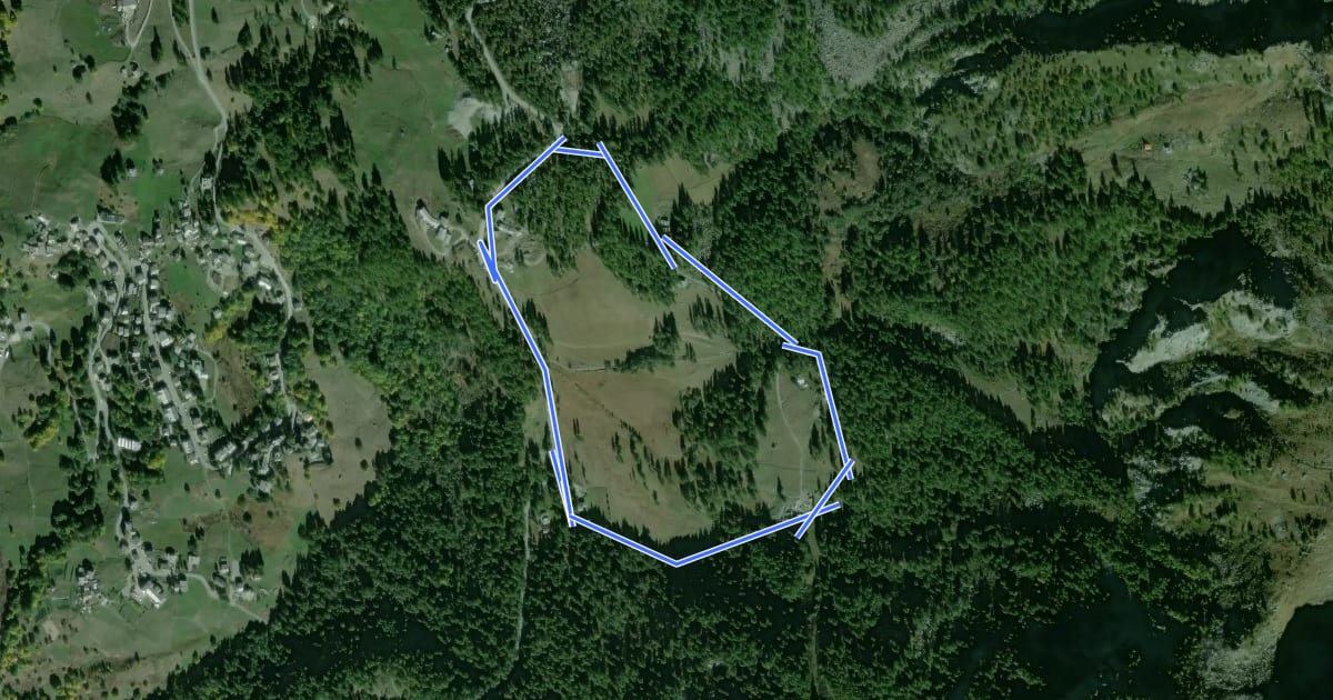 Маршрут Tour de Champlève на спутниковом снимке