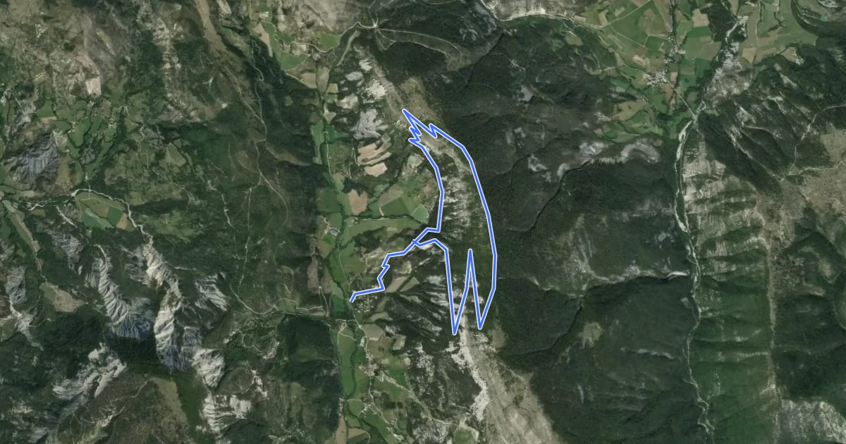 Маршрут Tour de Charvet на спутниковом снимке