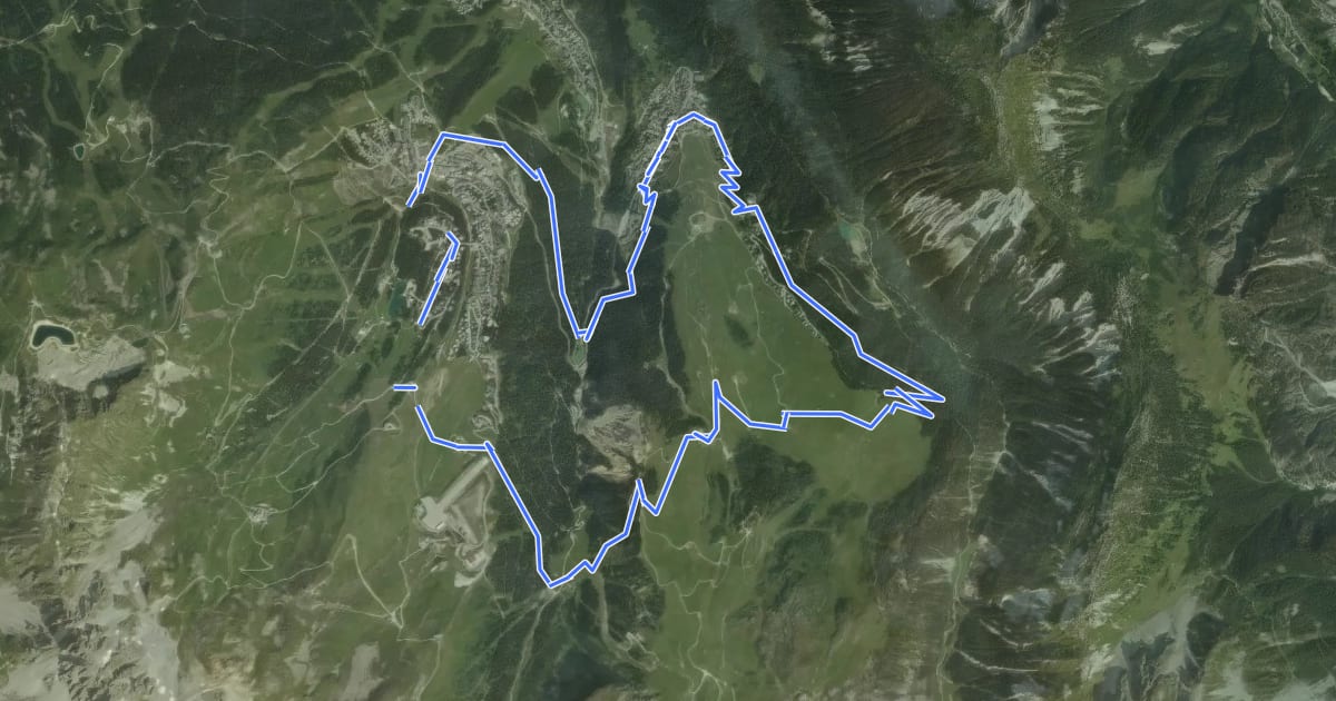 Маршрут Tour de Courchevel 1850 et Courchevel Moriond на спутниковом снимке