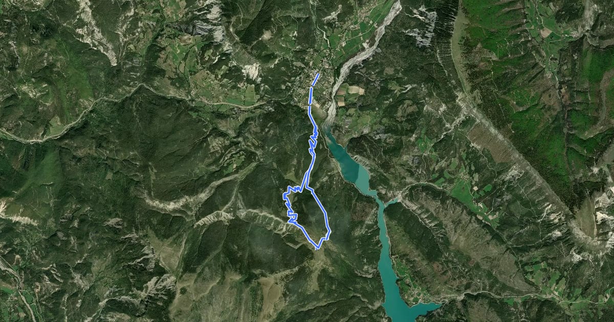 Маршрут Tour de Courchons на спутниковом снимке