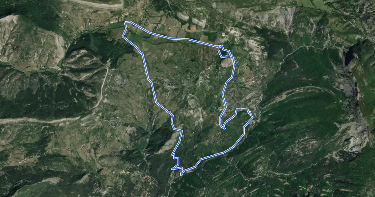 Маршрут Tour de Dromon на спутниковом снимке