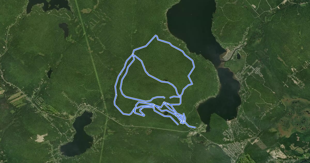Маршрут Tour de Duchesnay на спутниковом снимке