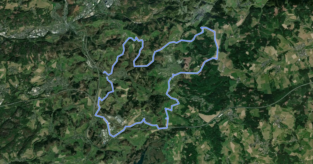 Маршрут Tour de Eckenhagen на спутниковом снимке