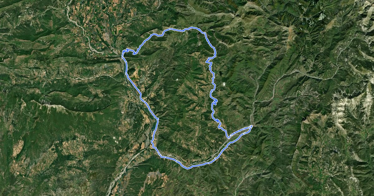 Маршрут Tour de Fontbelle на спутниковом снимке