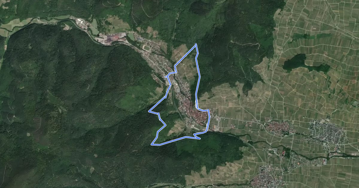 Маршрут Tour de Kaysersgerg на спутниковом снимке
