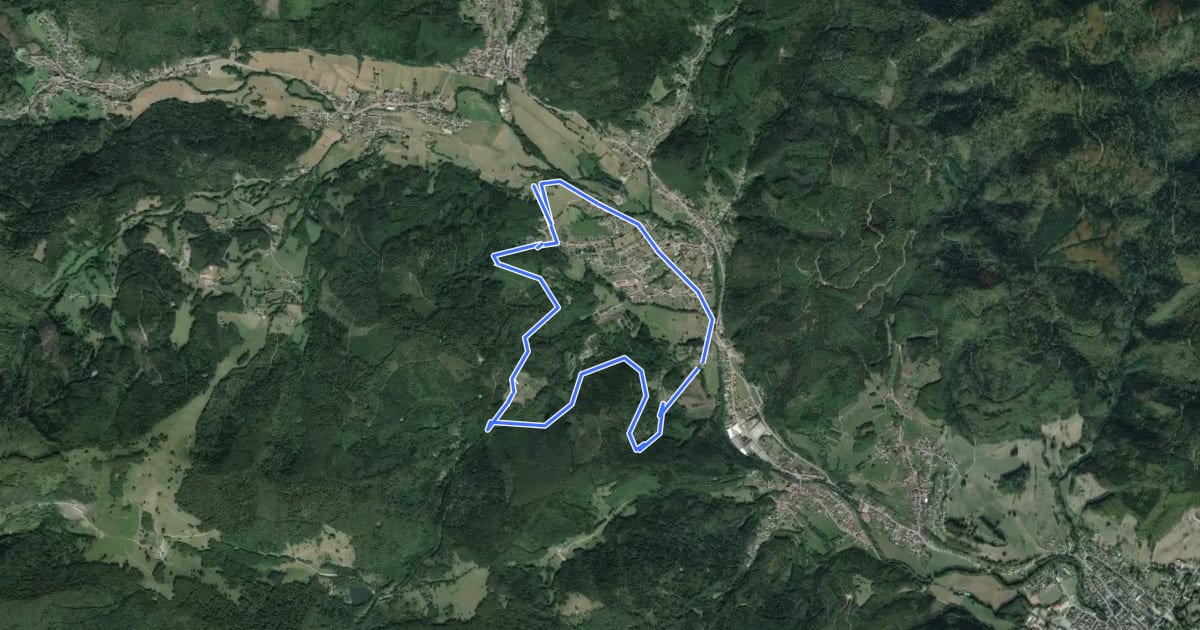 Маршрут Tour de Kirchberg на спутниковом снимке
