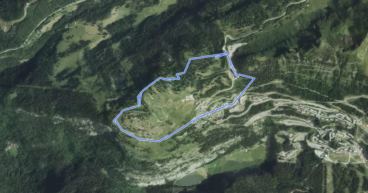 Маршрут Tour de l'Arbaron на спутниковом снимке