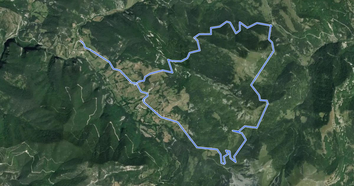 Маршрут Tour de l'Aupillon на спутниковом снимке