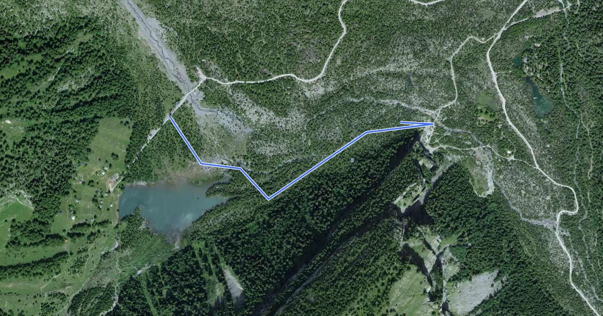 Маршрут Tour de l'éboulement des Diablerets на спутниковом снимке