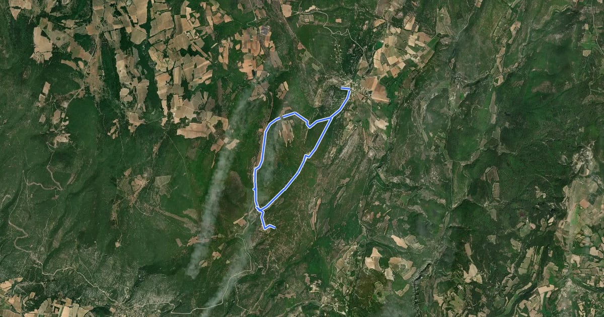 Маршрут Tour de l'Espéron на спутниковом снимке