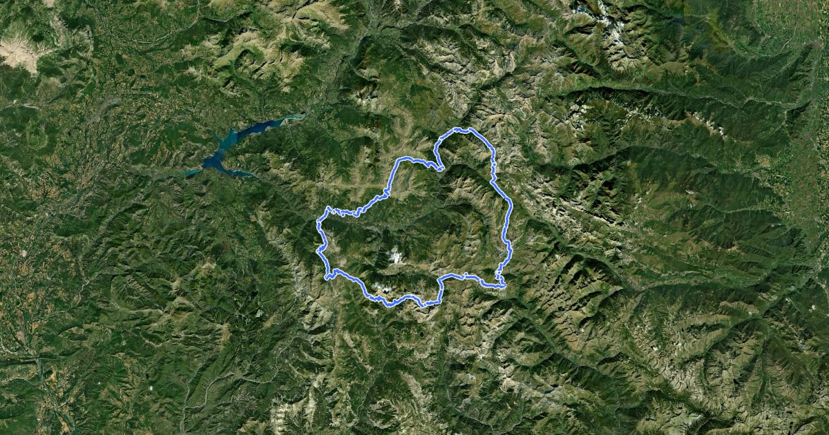 Маршрут Tour de l'Ubaye на спутниковом снимке