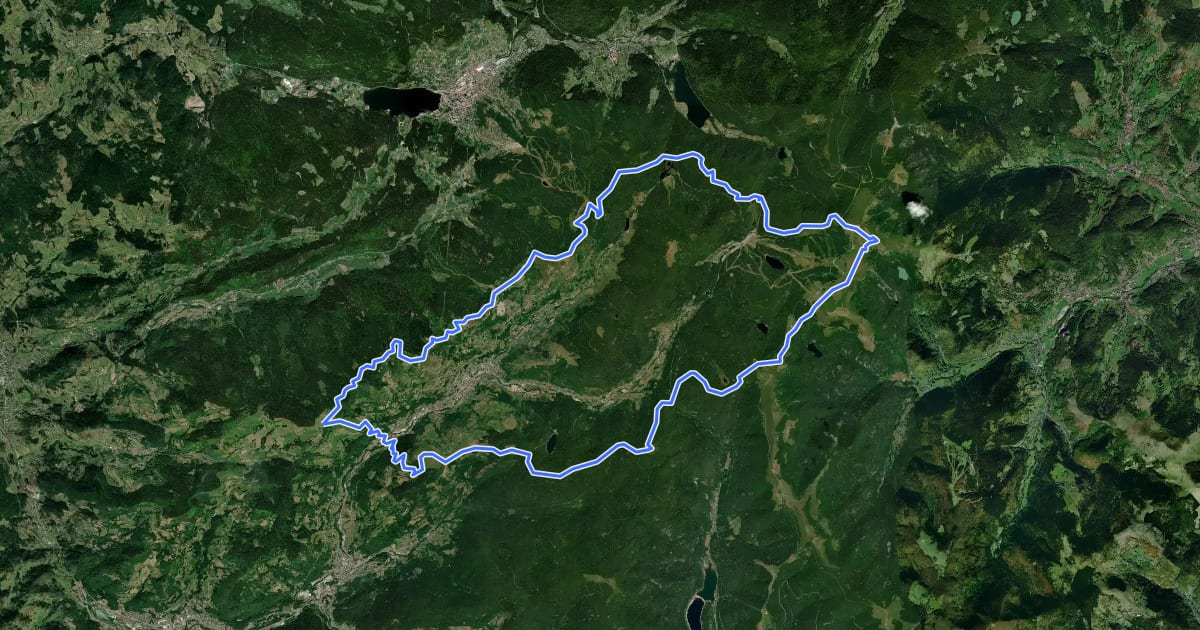 Маршрут Tour de La Bresse на спутниковом снимке