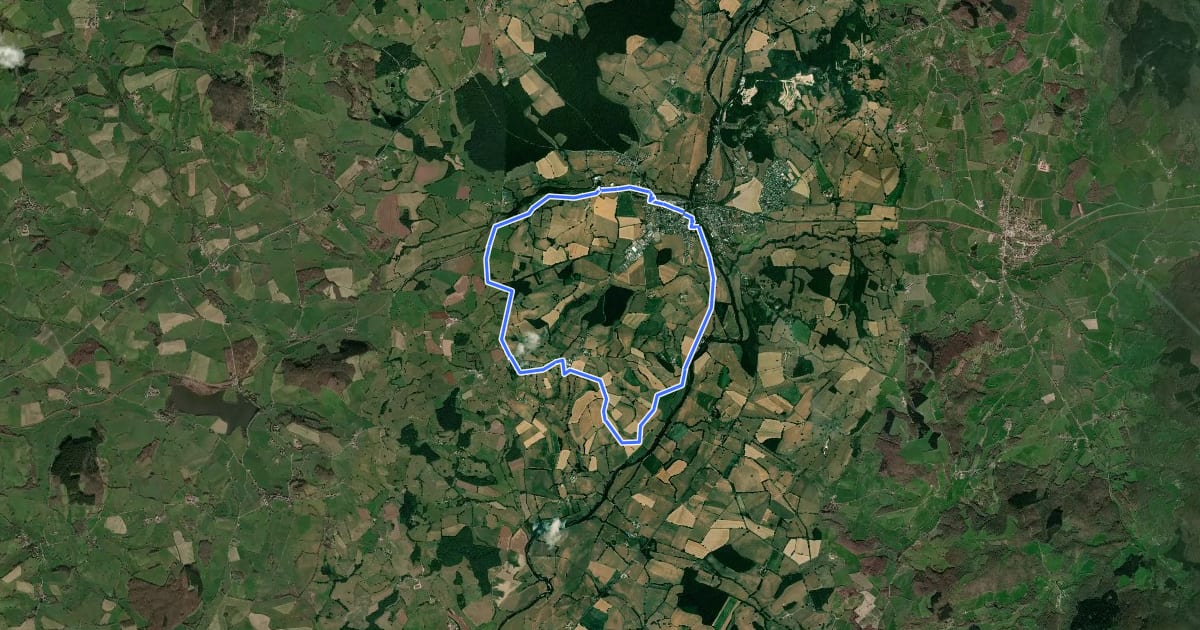 Маршрут Tour de la Butte de la Perrière на спутниковом снимке