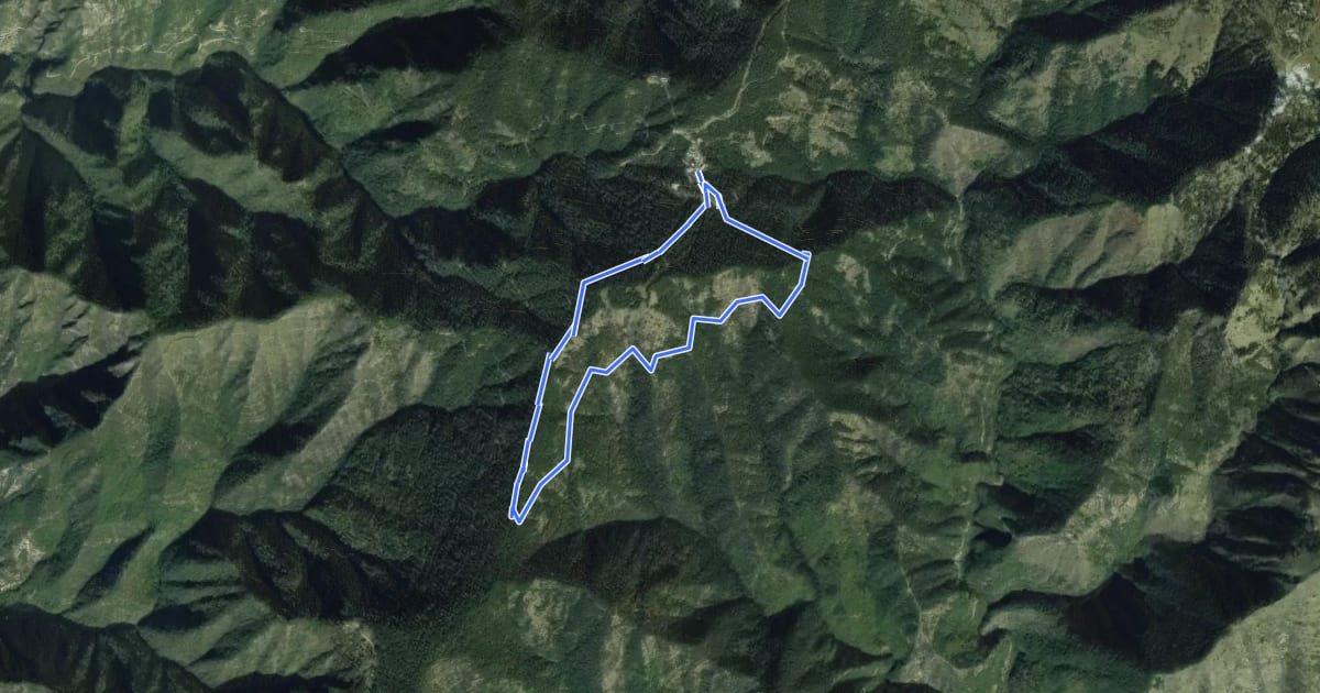 Маршрут Tour de la Calmette на спутниковом снимке