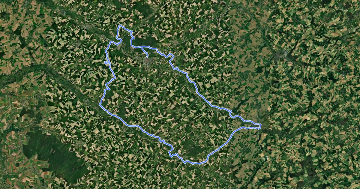 Маршрут Tour de la Canche-Authie на спутниковом снимке