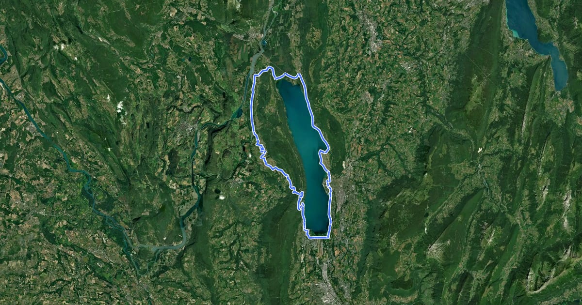 Маршрут Tour de la Charvaz на спутниковом снимке