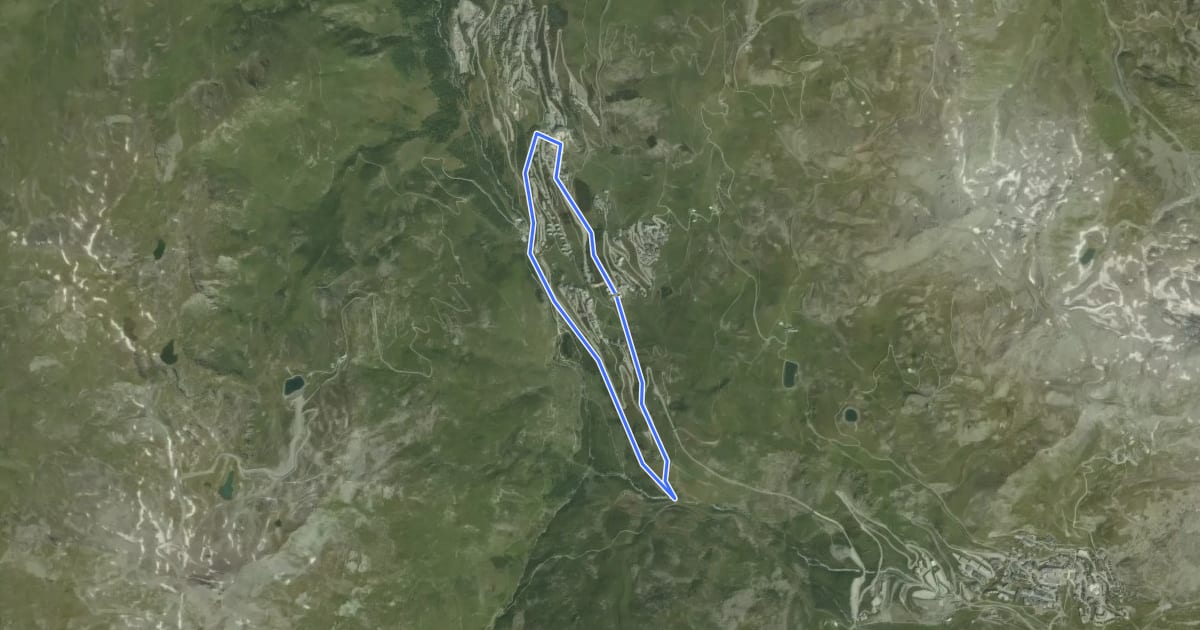 Маршрут Tour de la Chasse на спутниковом снимке