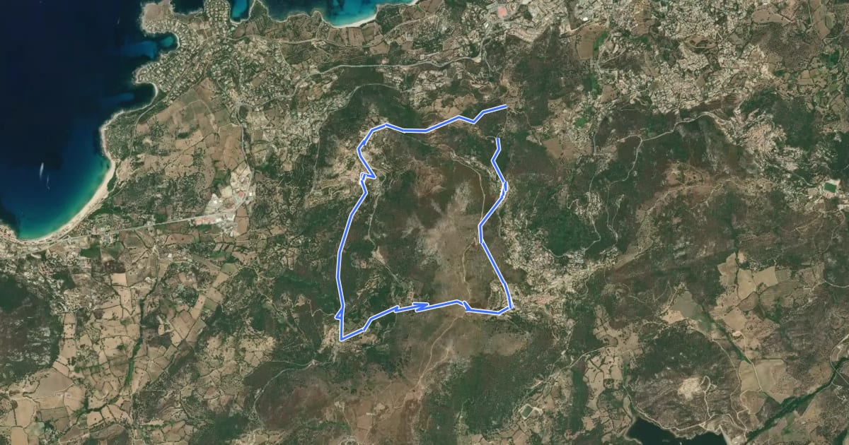 Маршрут Tour de la Cima Sant'Anghjulu на спутниковом снимке