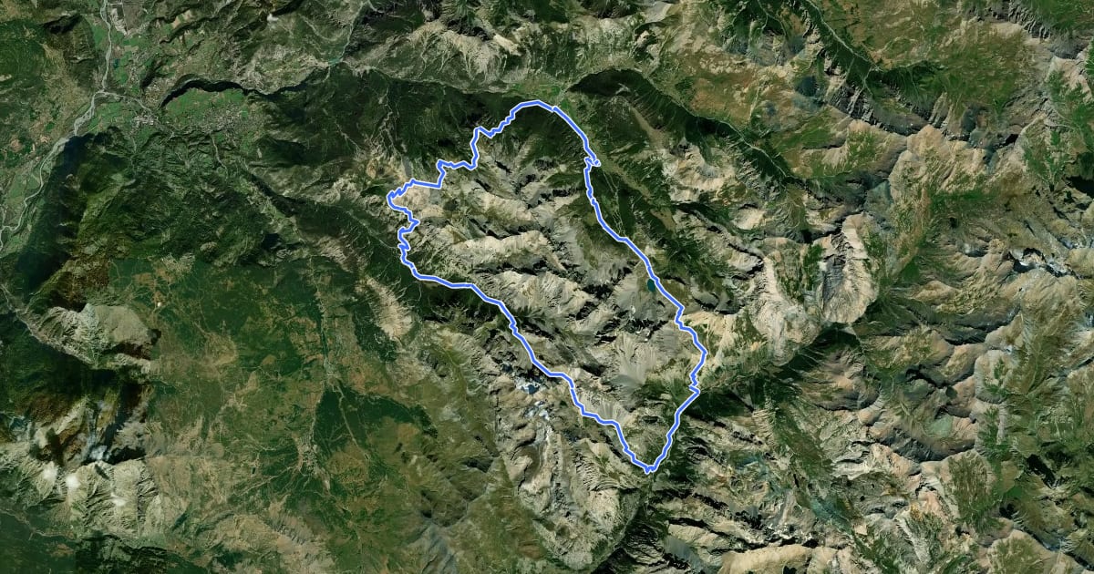 Маршрут Tour de la Font Sancte на спутниковом снимке