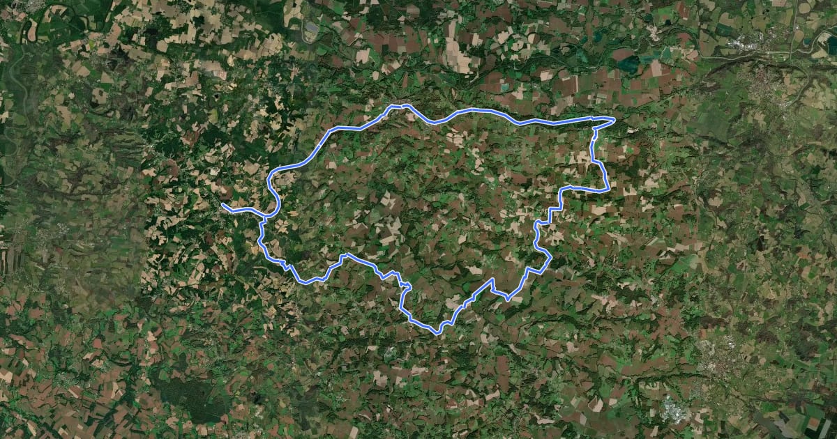 Маршрут Tour de la Haute Chalosse на спутниковом снимке