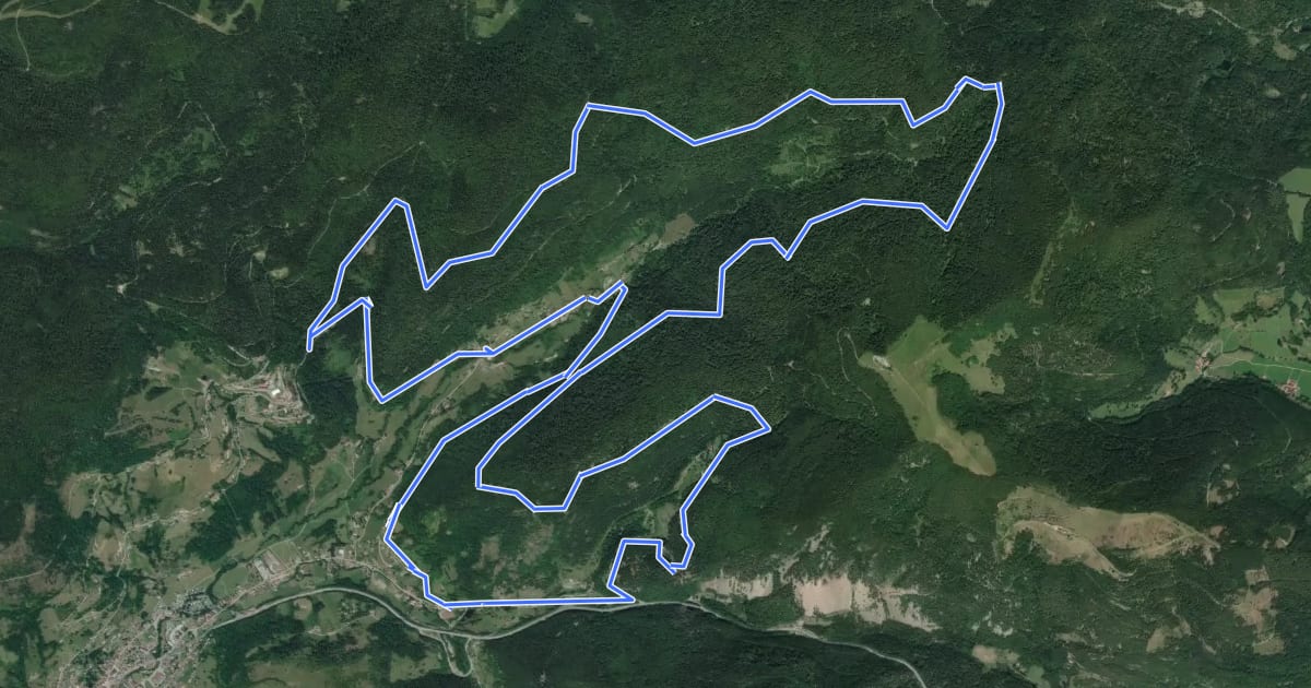 Маршрут Tour de la Hutte на спутниковом снимке