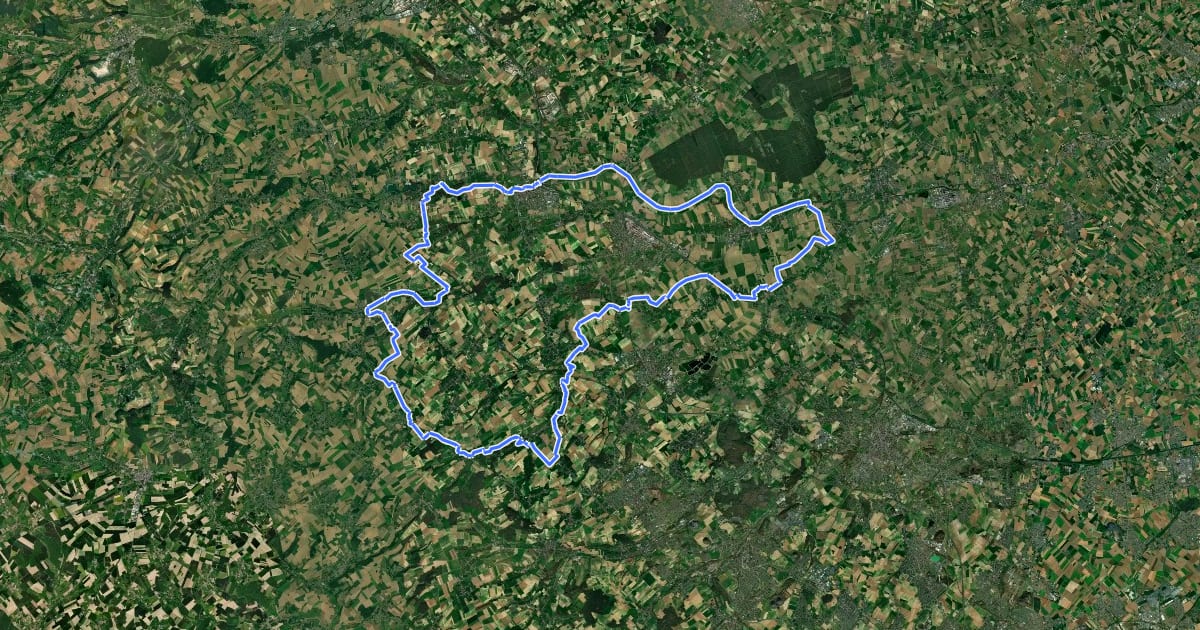 Маршрут Tour de la Lys на спутниковом снимке