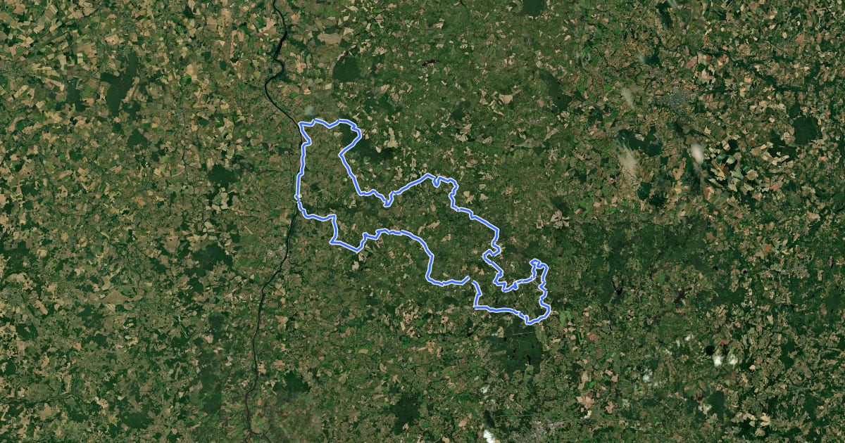 Маршрут Tour de la Mandragore на спутниковом снимке