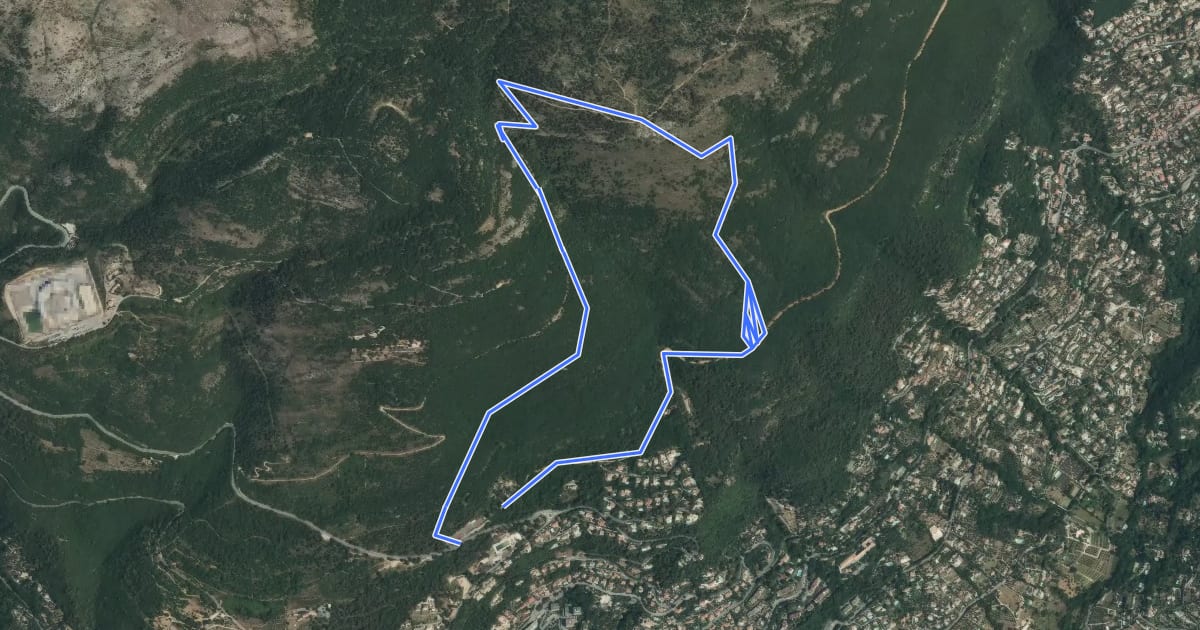 Маршрут Tour de la Marbrière на спутниковом снимке