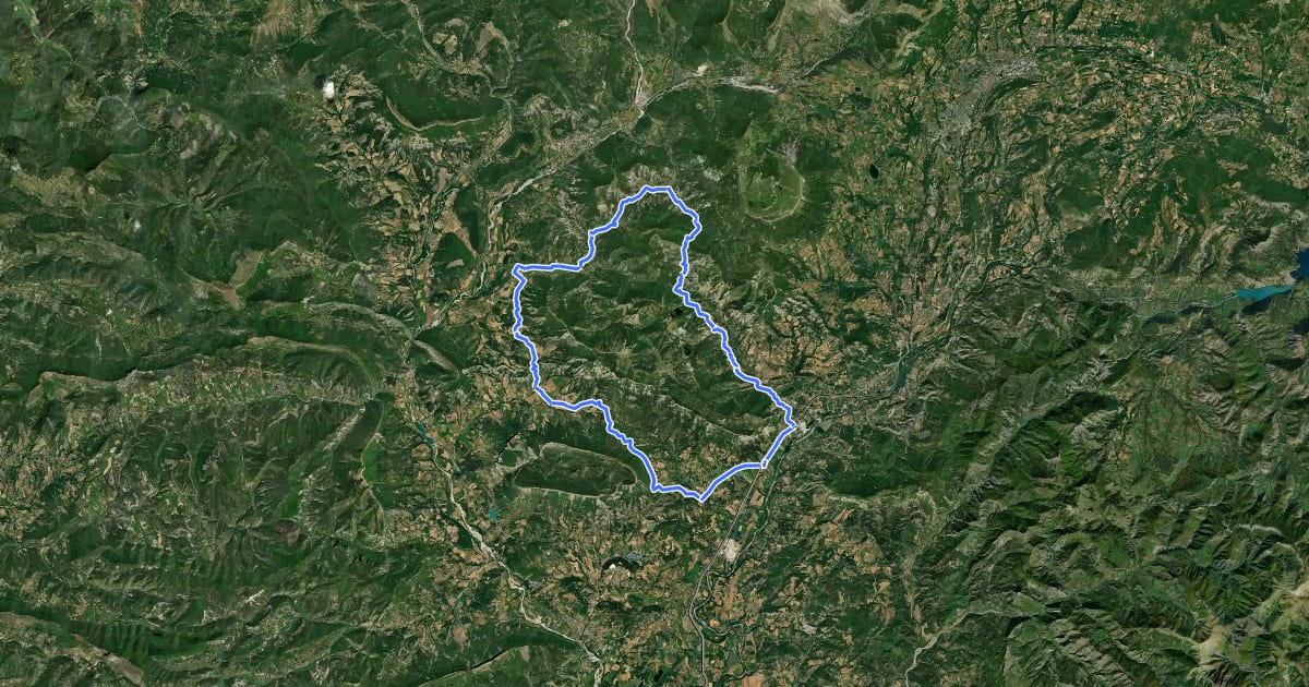 Маршрут Tour de la Montagne d'Aujour на спутниковом снимке