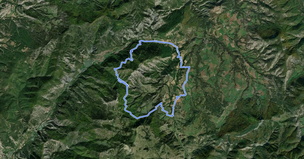 Маршрут Tour de la Montagne des Barses на спутниковом снимке