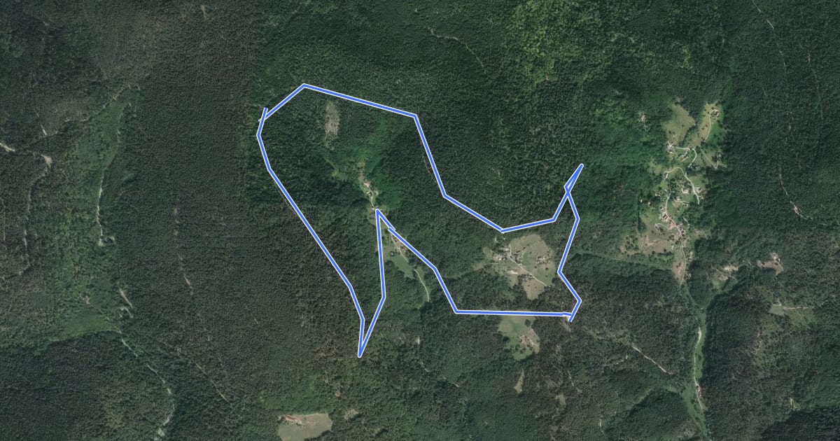 Маршрут Tour de la Petite Verrerie на спутниковом снимке